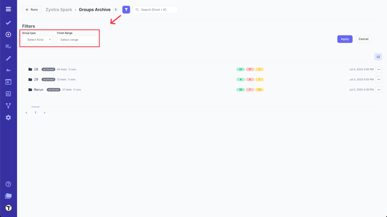 Testomat.io - Groups Archive